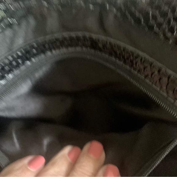 Big Buddha Black Snakeskin Clutch Crossbody Bag with Silver Chain - Picture 5 of 10